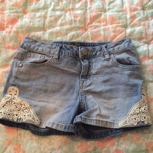 Justice denim shorts